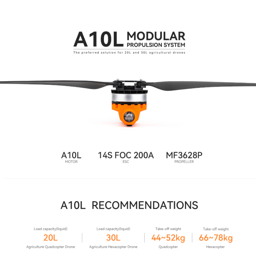 T-MOTOR A10L 12S 14S High Powe - Drone Kit Hexacopter recension och pris